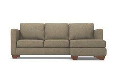 Catalina Reversible Chaise Sleeper Sofa Bed :: Leg Finish: Pecan / Sleeper Option: Deluxe Innerspring Mattress