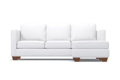 Catalina Reversible Chaise Sleeper Sofa Bed :: Leg Finish: Pecan / Sleeper Option: Deluxe Innerspring Mattress