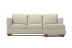 Catalina Reversible Chaise Sleeper Sofa Bed :: Leg Finish: Pecan / Sleeper Option: Memory Foam Mattress