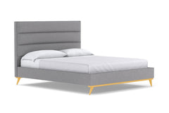 Cooper Upholstered Platform Bed :: Leg Finish: Natural / Size: King