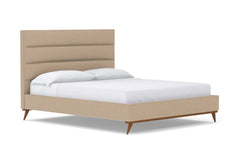 Cooper Upholstered Platform Bed :: Leg Finish: Pecan / Size: Queen Size