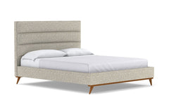 Cooper Upholstered Platform Bed :: Leg Finish: Pecan / Size: Queen Size