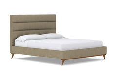 Cooper Upholstered Platform Bed :: Leg Finish: Pecan / Size: Full Size