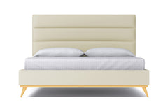 Cooper Upholstered Platform Bed :: Leg Finish: Natural / Size: King