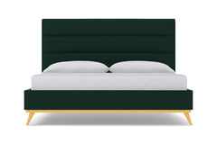 Cooper Upholstered Platform Bed :: Leg Finish: Natural / Size: King