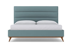 Cooper Upholstered Platform Bed :: Leg Finish: Pecan / Size: Queen Size