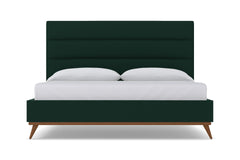 Cooper Upholstered Platform Bed :: Leg Finish: Pecan / Size: Full Size