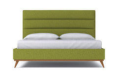 Cooper Upholstered Platform Bed :: Leg Finish: Pecan / Size: Queen Size