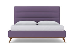 Cooper Upholstered Platform Bed :: Leg Finish: Pecan / Size: King
