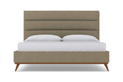 Cooper Upholstered Platform Bed :: Leg Finish: Pecan / Size: Queen Size