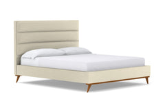 Cooper Upholstered Platform Bed :: Leg Finish: Pecan / Size: Queen Size