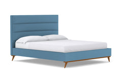 Cooper Upholstered Platform Bed :: Leg Finish: Pecan / Size: Queen Size