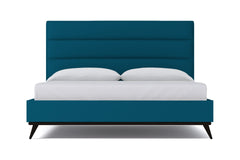 Cooper Upholstered Platform Bed :: Leg Finish: Espresso / Size: Queen Size