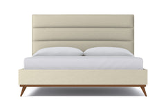 Cooper Upholstered Platform Bed :: Leg Finish: Pecan / Size: Queen Size