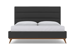 Cooper Upholstered Platform Bed :: Leg Finish: Pecan / Size: Queen Size