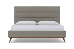 Cooper Upholstered Platform Bed :: Leg Finish: Pecan / Size: Queen Size