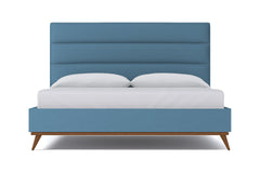 Cooper Upholstered Platform Bed :: Leg Finish: Pecan / Size: Queen Size