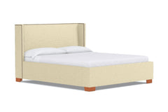 Everett Upholstered Bed :: Leg Finish: Pecan / Size: Queen Size