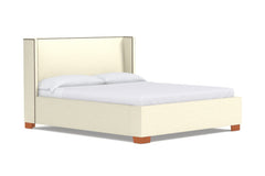 Everett Upholstered Bed :: Leg Finish: Pecan / Size: Queen Size