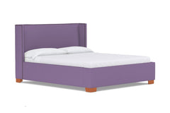 Everett Upholstered Bed :: Leg Finish: Pecan / Size: Queen Size