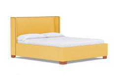 Everett Upholstered Bed :: Leg Finish: Pecan / Size: Queen Size