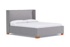 Everett Upholstered Bed :: Leg Finish: Pecan / Size: Queen Size