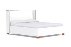 Everett Upholstered Bed :: Leg Finish: Pecan / Size: Queen Size