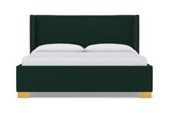 Everett Upholstered Bed :: Leg Finish: Natural / Size: Full Size
