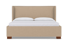 Everett Upholstered Bed :: Leg Finish: Pecan / Size: King