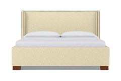 Everett Upholstered Bed :: Leg Finish: Pecan / Size: California King