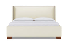 Everett Upholstered Bed :: Leg Finish: Pecan / Size: Queen Size