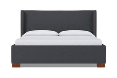 Everett Upholstered Bed :: Leg Finish: Pecan / Size: King