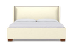 Everett Upholstered Bed :: Leg Finish: Pecan / Size: King