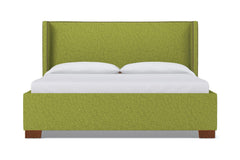 Everett Upholstered Bed :: Leg Finish: Pecan / Size: Queen Size