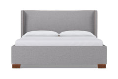 Everett Upholstered Bed :: Leg Finish: Pecan / Size: California King