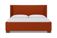 Everett Upholstered Bed :: Leg Finish: Pecan / Size: King