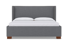 Everett Upholstered Bed :: Leg Finish: Pecan / Size: California King