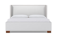 Everett Upholstered Bed :: Leg Finish: Pecan / Size: King