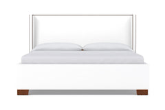 Everett Upholstered Bed :: Leg Finish: Pecan / Size: Queen Size