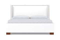 Everett Upholstered Bed :: Leg Finish: Pecan / Size: King