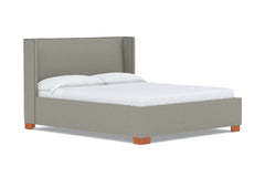 Everett Upholstered Bed :: Leg Finish: Pecan / Size: King