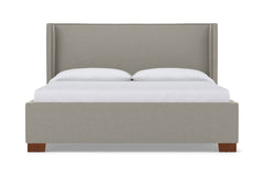 Everett Upholstered Bed :: Leg Finish: Pecan / Size: Queen Size