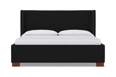 Everett Upholstered Bed :: Leg Finish: Pecan / Size: Queen Size
