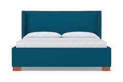 Everett Upholstered Bed :: Leg Finish: Pecan / Size: King