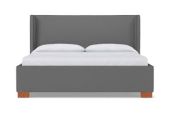 Everett Upholstered Bed :: Leg Finish: Pecan / Size: King