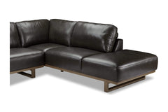 Hauser 2pc Leather Sectional Sofa