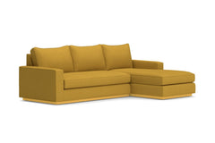 Harper 2pc Sleeper Sectional :: Leg Finish: Pecan / Sleeper Option: Deluxe Innerspring Mattress / Configuration: RAF - Chaise on the Right