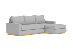 Harper 2pc Sleeper Sectional :: Leg Finish: Natural / Sleeper Option: Deluxe Innerspring Mattress / Configuration: RAF - Chaise on the Right