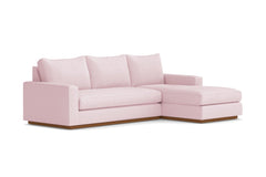 Harper 2pc Sleeper Sectional :: Leg Finish: Pecan / Sleeper Option: Memory Foam Mattress / Configuration: RAF - Chaise on the Right