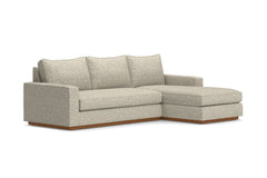 Harper 2pc Sleeper Sectional :: Leg Finish: Pecan / Sleeper Option: Deluxe Innerspring Mattress / Configuration: RAF - Chaise on the Right